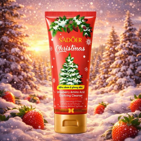 ژل شستشوی صورت توت فرنگی و آمینو اسید مدل کریسمس سادورSADOER 100G